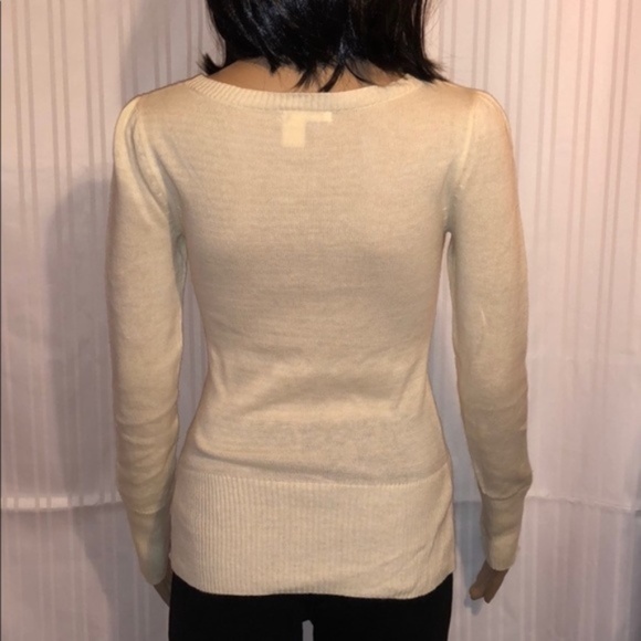 DKNY Jeans Sweater Cream colored with Gold design - Picture 3 of 10